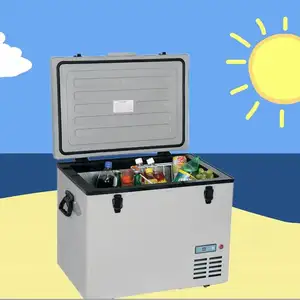 60L 12 volts carro geladeira freezer compressor portátil barco de pesca marinha freezer com + 10 to -19 centígrados