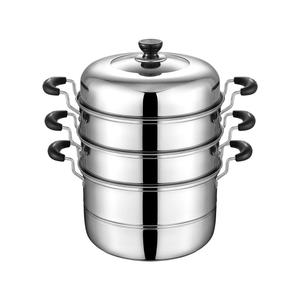Set di utensili per pentole a vapore da cucina per Hotel/casa set di cottura a vapore a 1/2/3 livelli per alimenti in acciaio inossidabile