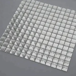 Bán buôn schomex 13-khuôn mặt vuông bạc tỏa sáng Gương thủy tinh Gạch <span class=keywords><strong>Mosaic</strong></span> sàn gỗ hiện đại Thiết kế sợi lưới gắn 1 năm bảo hành - Product Image 1