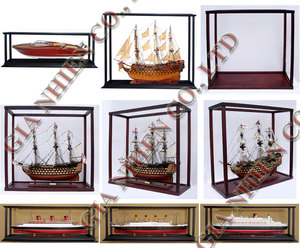 Vitrines pour modèles réduits de bateaux en bois - Artisanat du Vietnam - Product Image 3