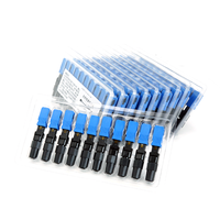 Connecteur rapide à fibre optique bleue FTTH SC UPC monomode, connecteur rapide à fibre optique SC