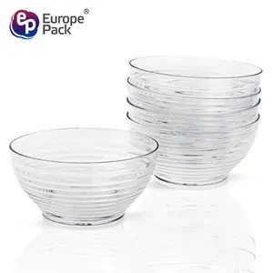 Latest Design High Quality Disposable Plastic Round Clear Coconut Bowl For Dessert