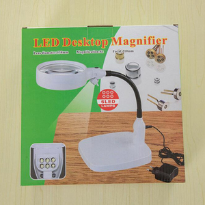 6 एलईडी दीपक डेस्कटॉप एबीएस 120mm ताल 10x आवर्धक लेंस - Product Image 6