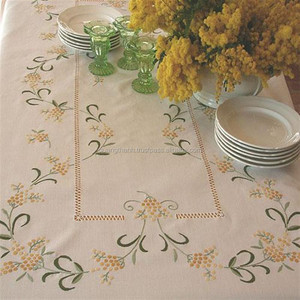 Embroidery Mimoza <b>Tablecloth</b> Hemstitch <b>Tablecloth</b> Table Linen - Product Image 3
