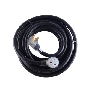 J215 250ft 250 Volt Kabel Ekstensi Tukang Las 8 AWG Ekstensi Daya untuk Mesin Las NEMA 6-50p Hingga 6-50R