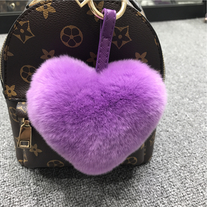 <span class=keywords><strong>Lapin</strong></span> Peluche Faux Fourrure Coeur Boule Coloré Coeur amour <span class=keywords><strong>Porte</strong></span>-clés Boule de Fourrure 10cm Coeur Forme <span class=keywords><strong>Pompon</strong></span> <span class=keywords><strong>Porte</strong></span>-clés - Product Image 2