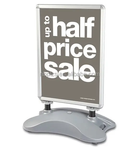 Aluminum outdoor water base pavement sign 32mm snap frame poster stand, water base board sign 20x30