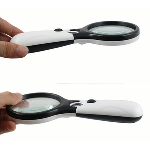 <span class=keywords><strong>Loupe</strong></span> à LED avec grossissement 3X 45X, <span class=keywords><strong>loupe</strong></span> de poche avec 3 lumières pour la lecture - Product Image 4