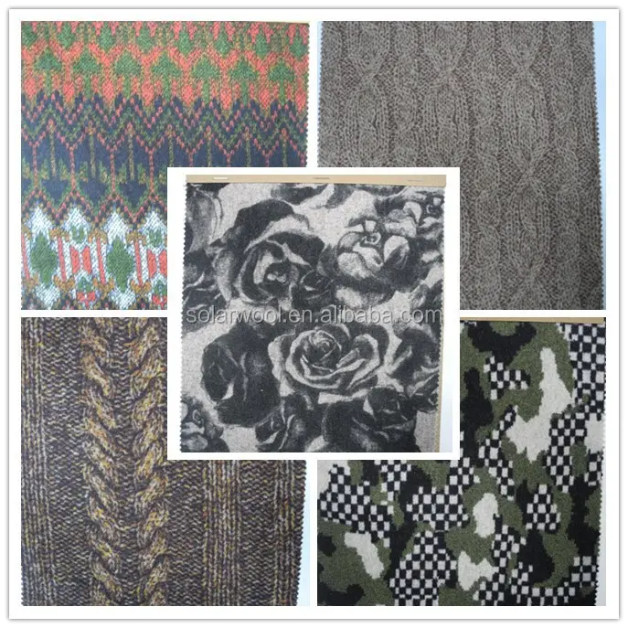 Échantillons de support Solarwool Tissu de laine mérinos tricoté lourd