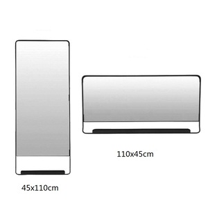 <span class=keywords><strong>Grand</strong></span> <span class=keywords><strong>miroir</strong></span> <span class=keywords><strong>mural</strong></span> décoratif en métal noir surdimensionné avec étagère <span class=keywords><strong>pour</strong></span> <span class=keywords><strong>couloir</strong></span> salle de bain - Product Image 1