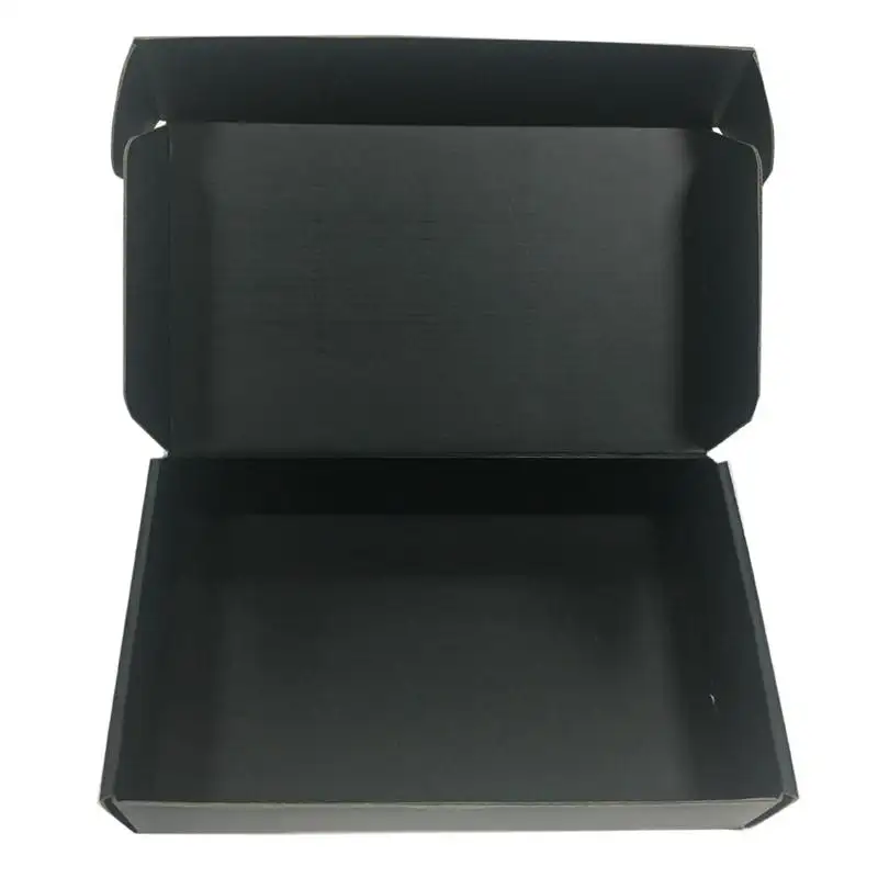 Foldable Easy Shipping Black Paper Packaging Box for Shoes with Custom Logo