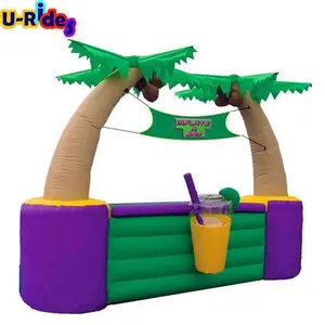 High quality custom Coconut tree style welcome gate archway heavy duty inflatable arch for beverage Booth Store