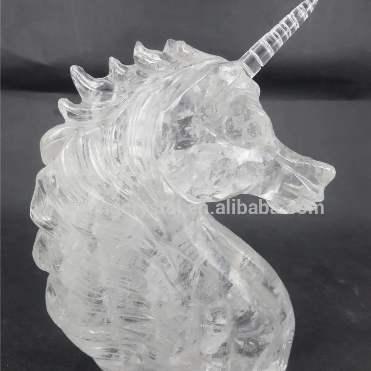 Harga Pembeli Patung Unicorn Quartz Kristal Bening