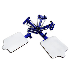 4 màu 2 trạm serigrafia áo thun lụa màn hình in ấn máy - Product Image 1