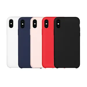 Original Silikon/Leder Fall Für iPhone X XS Max 6 7 8 Plus Genuine OEM Abdeckung