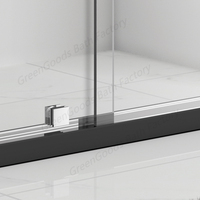 Cabine de douche carrée en verre avec cadre pliable 90x90 cm, design contemporain écologique pour usage hôtelier, prix au Pakistan