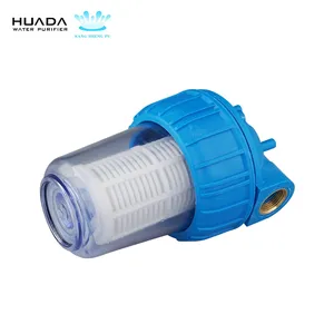 Purificador de agua de prefiltro frontal Manual de 5 pulgadas con material plástico ABS de cristal de fosfato de silicio para purificación doméstica