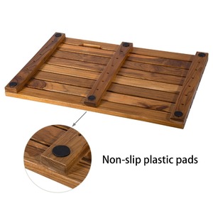 Bath <strong>Shower</strong> <strong>Mat</strong> Teak <strong>Wood</strong> Luxury Spa Solid Indoor / Outdoor Inside or on the Bathroom Bath <strong>Mat</strong> Sustainable,non Slip Hang Tag - Product Image 6