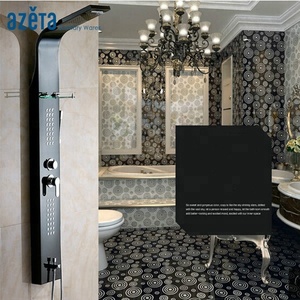 Panel de sistema de ducha de lluvia de cascada para baño al por mayor con chorros Panel de ducha de pared termostático de acero inoxidable para montaje en pared - Product Image 2