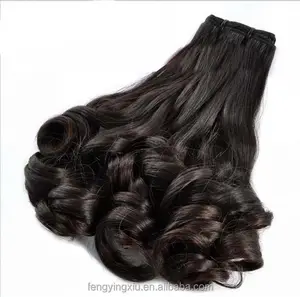 .funmi hair/bouncy curl unprocessed top grade 6a raw indian hair bundle