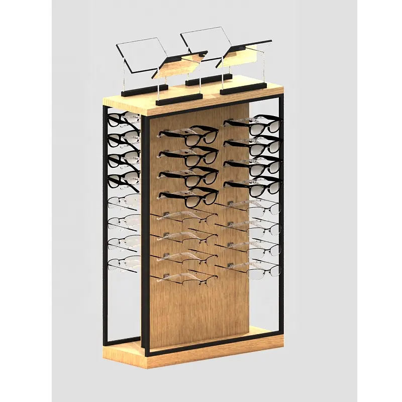 Présentoir de lunettes optique en bois, armoire d'exposition, modèle