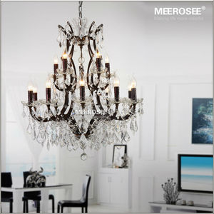 Vintage Loft Crystal Chandelier Retro <strong>Rustic</strong> Hanging <strong>Light</strong> <strong>Fixture</strong> with Adjustable Height Drop Lamp for Home Decor JD001 - Product Image 3