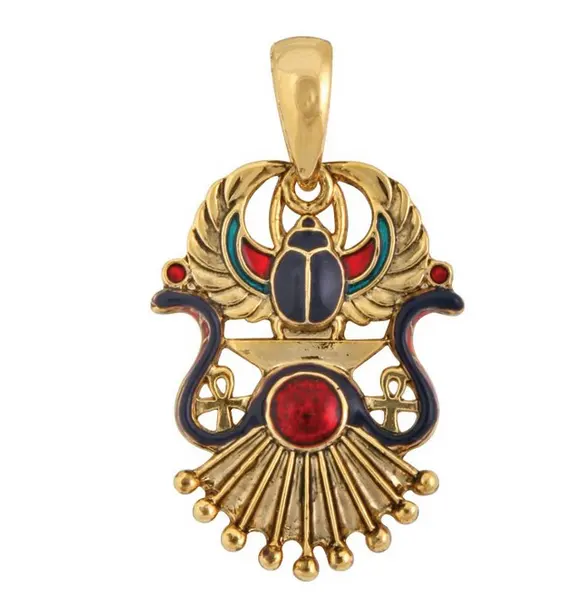 Colgante de escarabajo con alas egipcias, accesorio de joyería, collar de Egipto, arte