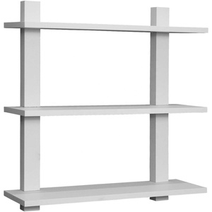 3 niveaux Blanc Étagère Flottante Asymétrique Carré Étagère Murale Suspendue Décorative Affichage Mural Étagère Suspendue - Product Image 2