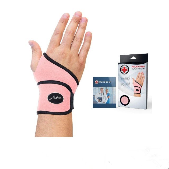 Нескользящие перчатки для защиты от травм запястья, болезней суставов (остео/ревматоидный), растяжений и многого другого (розовый)