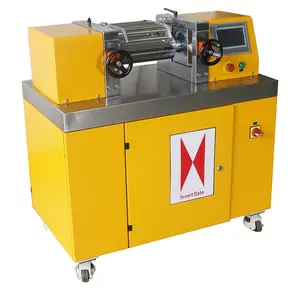 Hartek Testing Equipment Lab Two Roll Mill for Compounding Rubber Yellow