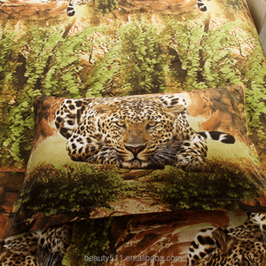 Ensemble <span class=keywords><strong>de</strong></span> literie avec broderie léopard, 4 pièces, King Size, Queen Size, ensemble <span class=keywords><strong>de</strong></span> lit <span class=keywords><strong>tigre</strong></span>, <span class=keywords><strong>housse</strong></span> <span class=keywords><strong>de</strong></span> <span class=keywords><strong>couette</strong></span>, drap <span class=keywords><strong>de</strong></span> lit bon marché BS54 - Product Image 4