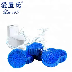 Yuvarlak mavi tuvalet deterjanı, tuvalet banyo temizleyici