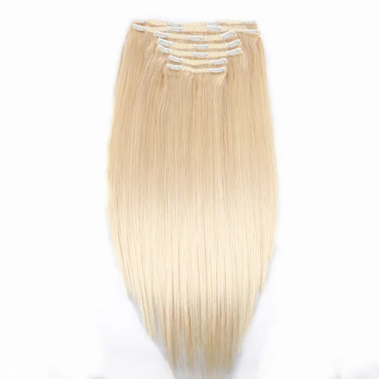 XUCHANG HARMONY 1 pack 220grams 20"-22" double drawn 100% human remy clip in colored hair extensions