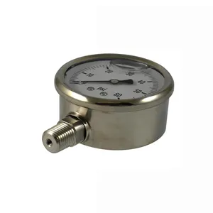 Pressure Gauge Price 2.5 Inch All Stainless Steel Pressure Gauge Glycerin Oil Filled Pressure Gauge