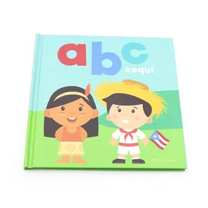 Hotsale Custom Size Hardcover matte paper board books pre-recorded sound module 26 letter learning child books printing