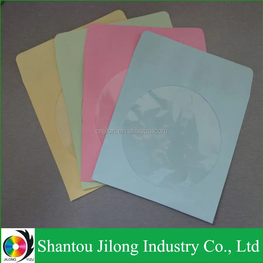 Colorful With Window and Flap Paper CD Sleeve
