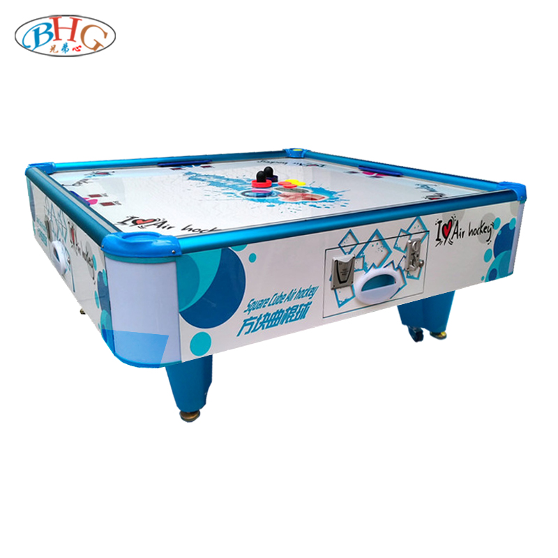 Квадратный куб, крутой дизайн, монетно управляемый, 4 игрока, взрослый воздушный хоккейный стол