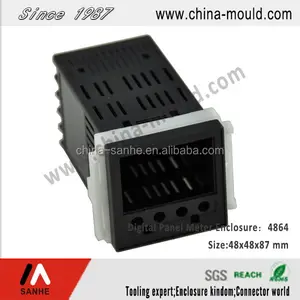 Caja de plástico ABS para medidor de Panel Digital, 48x48mm, con bloque de terminales