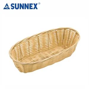 Sunnex Economie Beige Ovale Plastic Rotan Brood Brood Mand