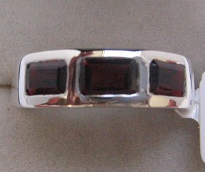 แหวนโกเมนเงินสเตอร์ลิงทำด้วยมือ925ไม่เหมือนใครเครื่องประดับอัญมณีสไตล์วินเทจสำหรับงานแต่งงานครบรอบหมั้น - Product Image 1