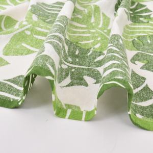 רצי שולחן כותנה nordic פוליאסטר שולחן/מפות הביתה או מסיבה עלים ירוקים בד מודפס ראנר לשולחן אוכל - Product Image 4