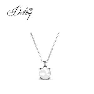 Ultima collana di perle a forma di ragazza impreziosita da <span class=keywords><strong>Swarovski</strong></span> perla argento Sterling/ottone Daisini ciondolo su misura per regalo - Product Image 3