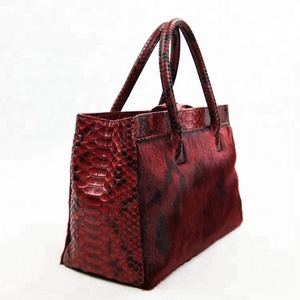Borse di pelliccia borse in pelle borse Tote per le donne <span class=keywords><strong>borsa</strong></span> di lusso <span class=keywords><strong>bordeaux</strong></span> vera pelliccia elegante su misura naturale su misura autunno inverno - Product Image 3