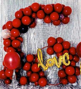 10 "decorazione di nozze in lattice palloncino rosso doppio granato ispessito palloncino di disposizione della stanza di nozze - Product Image 1