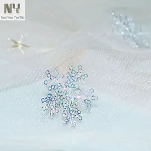 Nanyee Textile Hot Sales New Arrival Embroidered Tulle Fabric