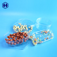 Boîte de rangement alimentaire en plastique PET transparent, recyclable, sans BPA, étanche, de qualité alimentaire, pour aliments, chocolat, biscuits, bonbons, cadeaux