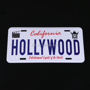 Letrero de Metal con Logotipo en Relieve de la Calle Hollywood, Placa Decorativa de Metal para Matrícula de Automóvil - Product Image 1