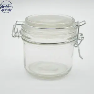 150 ml 5 unzen kleine runde clip top glas lebensmittel lagerung glas mit clamp deckel