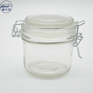 Barattolo in <span class=keywords><strong>Vetro</strong></span> per Alimenti da 150ml 5oz con Coperchio a Clip Rotondo e Piccolo - Product Image 1