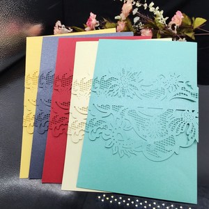 Cartes d'invitation de <span class=keywords><strong>mariage</strong></span> découpées au Laser, 50 pièces, <span class=keywords><strong>enveloppe</strong></span> en <span class=keywords><strong>dentelle</strong></span> dorée, fournitures de <span class=keywords><strong>mariage</strong></span> - Product Image 4